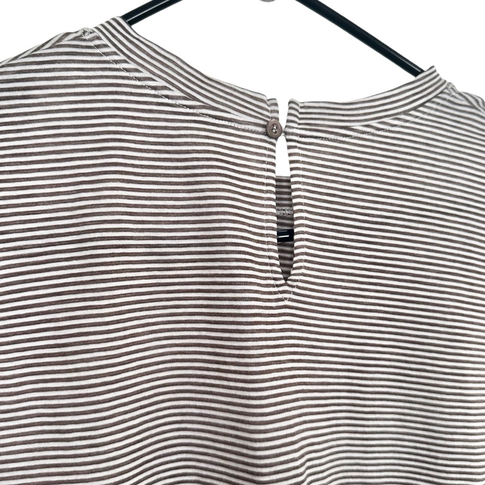 Peserico Striped Cotton T-Shirt Size 42 12US XXL - Picture 7 of 8